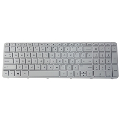 White Keyboard w/ Frame for HP Pavilion 15-E 15-N Laptops - Replaces 720597-001