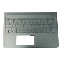 Genuine HP ENVY 15-AS Silver Palmrest w/ Backlit Keyboard 857799-001