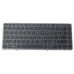 Backlit Keyboard for HP EliteBook 840 G1 850 G1 Laptops - Replaces 736654-001