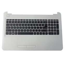 HP 15-AC 15T-AC 15-AF 15Z-AF White Palmrest Keyboard & Touchpad 813976-001