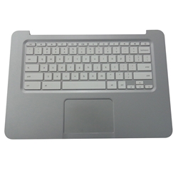 HP Chromebook 14 G1 14-Q Silver Palmrest Keyboard & Touchpad 740172-001