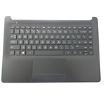 HP 14-CK 14-CM Smoke Gray Palmrest w/ Keyboard & Touchpad L23491-001