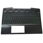 HP Pavilion 15-CX 15T-CX Palmrest w/ Green Backlit Keyboard L20671-001