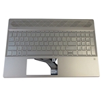 HP Pavilion 15-CS 15-CW Gold Palmrest w/ Backlit Keyboard L24755-001