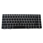 Keyboard w/ Pointer for HP Elitebook 8460P 8470P Laptops Silver Frame