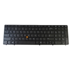 Laptop Keyboard w/ Black Frame & Pointer for HP Elitebook 8560P