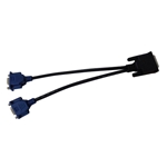 DVI-I (Dual Link) Male to Dual VGA Female 15-Pin Video Cable Adapter