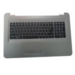 Genuine HP 17-X 17-Y Silver Palmrest Keyboard & Touchpad 856772-001