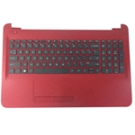 Genuine HP 15-AC 15-AF Red Palmrest w/ Keyboard & Touchpad 813979-001