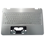 Genuine HP ENVY X360 15-U 15T-U Silver Palmrest w/ Keyboard 830194-001