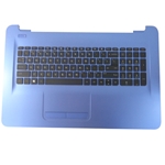 Genuine HP 17-X 17-Y Blue Palmrest w/ Keyboard & Touchpad 908057-001